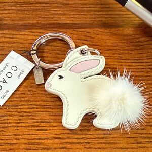 Coach Bunny Keychain NWT